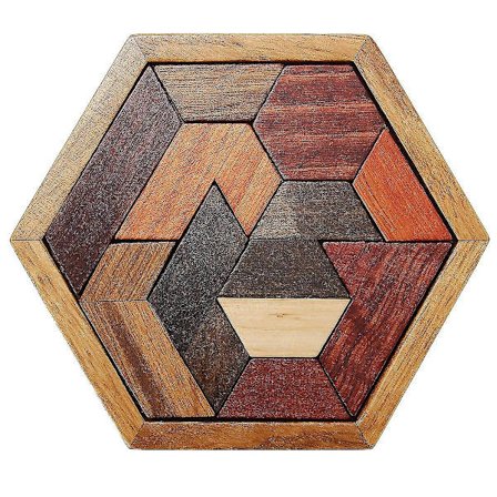 DIY Puinen IQ-peli Palapeli Älykäs Tangram Aivopähkinä Lelu Lapsille|palapelit