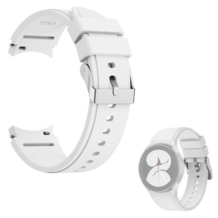 Enkelt klockarmband i silikon för Samsung Watch 4 - Vit