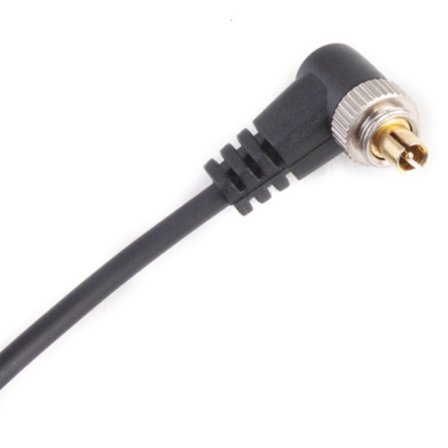 Justerbar PC till 3,5 mm hane Flash Sync Sladd Kabel Hane 90 Grader till Rakt Huvud