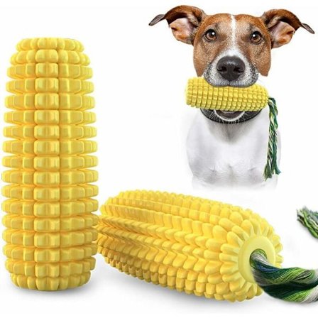 Maissinmuotoinen koiran purulelu aggressiivisille leuoille, koirien hammashoitoon