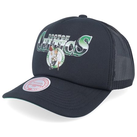 Mitchell & Ness - NBA Schwarz trucker Cap - Boston Celtics Rock On Black Trucker @ Hatstore