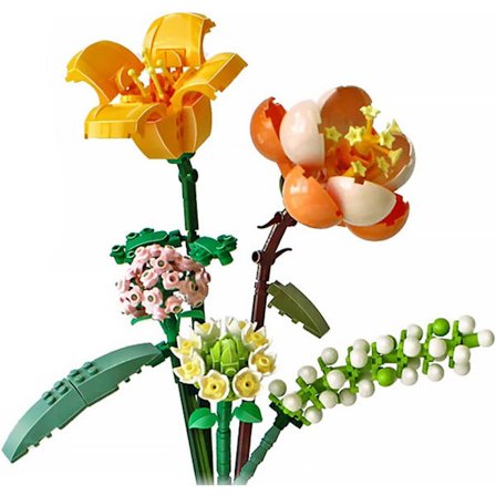 Blombukett 2022, Mini Liljor Byggklossset för Kvinnor Ar