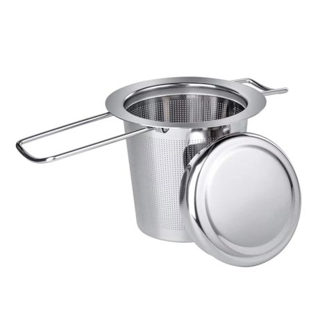 Te-si til løs te - tefilter i rustfrit stål med foldbare håndtag