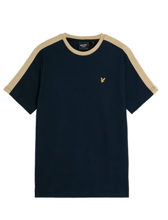 Lyle & Scott Contrast Taped T-Shirt - Navy - XS
