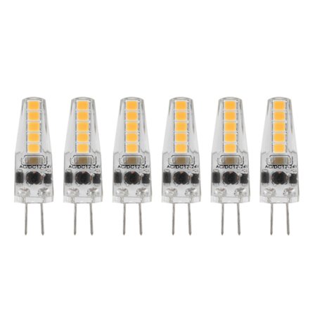 10 kpl G4 LED-lamppuja 2W Bi-pin-kanta Dimmable-lamput kattokruunuun, pöytävalaisimeen, lämpimän valkoinen 3000K AC 12‐24V