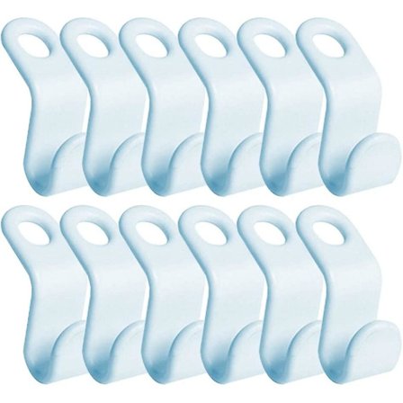 56 Mini Hängare med Kaskad, Anslutande Krokar för Klädhängare, Spara Utrymme i Garderober (Himmelsblå)