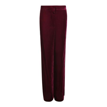 Stella McCartney, Velvet tailored trousers Rood, Dames, Maat:M,Katoen
