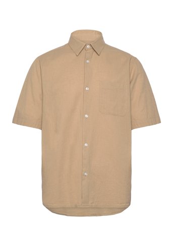 Cotton Linen Victor Shirt Ss Beige Mads Nørgaard