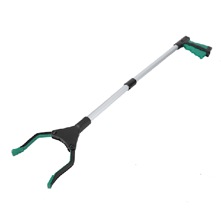 Monitoiminen taittuva pitkä roskapihdit tarttuja poimintatyökalut sanitaatiosiivoustarvikkeet vihreä kahva hopeinen putki