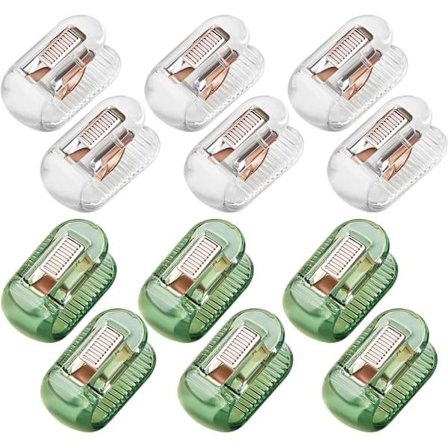 (Klar, Grön) Täcke Klämmor Set om 12, Lakan Klämmor för Sängkläder