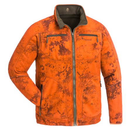 Pinewood Men's Red Deer Camou Fleece Jacket Men Hunting jackets unlined Orange XXL