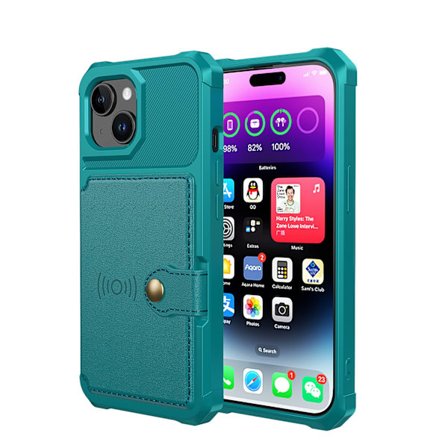 Elegant plånboksfodral i lyxigt PU-läder för iPhone 15