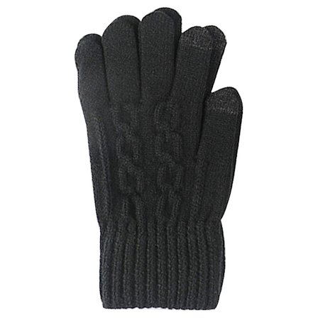 Herre Vinterhandsker Varme Termiske Strikkede Touchscreen-handsker Til Mænd Sort black