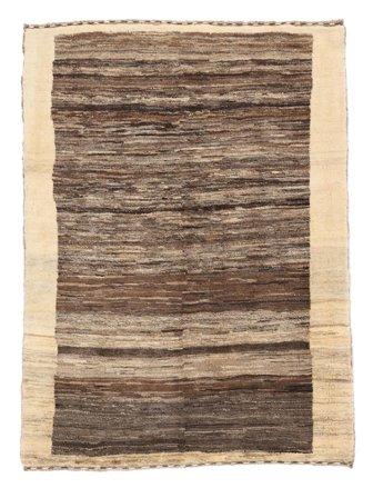 Hand Knotted Persian Gabbeh Persia Fine Rug 108X150 Brown/Beige