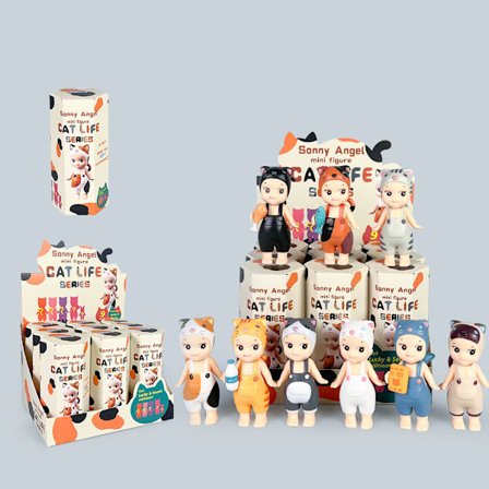 Sonny Angel HIPPERS - Original Mini Figur, Limited Edition, Forseglet Blind Box - Cat Life Series 9stk #8