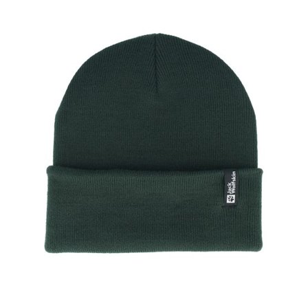Jack Wolfskin - Grön cuff Beanie - Rib Beanie Black Olive Cuff @ Hatstore