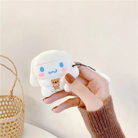 Cartoon 3D Sanrio Pompompurin case för AirPods 1 2 3 Pro 2 Söt cover Iphone hörlurstillbehör