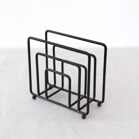 1 stk. (Sort) Serviet Holder, Enkel Design Metal Serviet