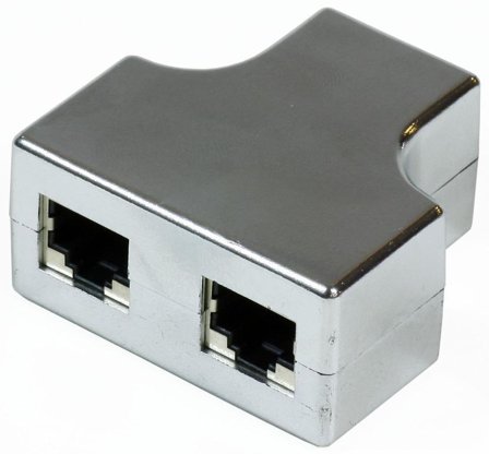 MicroConnect Y-ADAPTER RJ45-2xRJ45 F/F 8P
