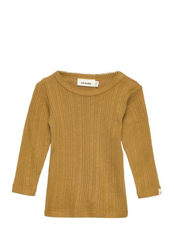 Nbfrachel Ls Slim Top Au Lil T-shirts Long-sleeved T-shirts Gul Lil'Atelier