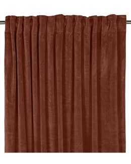 Yhdistelmänauhaverho Esther yksivärinen sametti 135x300 cm 2 kpl Ruoste