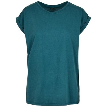 Build Your Brand Dam/Dam T-shirt med Förlängd Axel XXL Teal