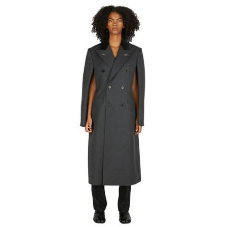 Maison Margiela Kappa grå, Dam Ullkappor, Dam, Storlek: 2XS