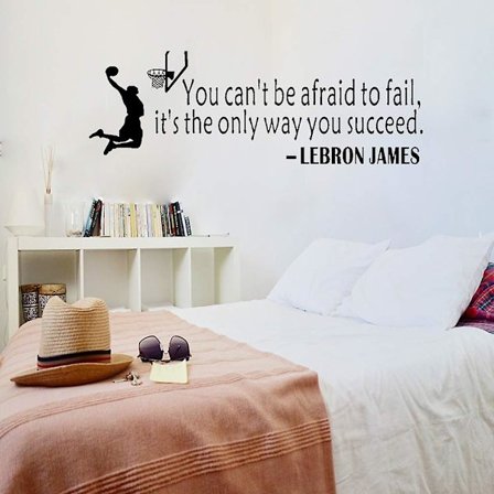 Basketball bogstav klistermærker dekorative vægklistermærker stue dekoration klistermærker aftagelig vægmaleri