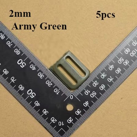 5 st Tri Glide Slider Steglås Spännen ARMY GREEN 2MM