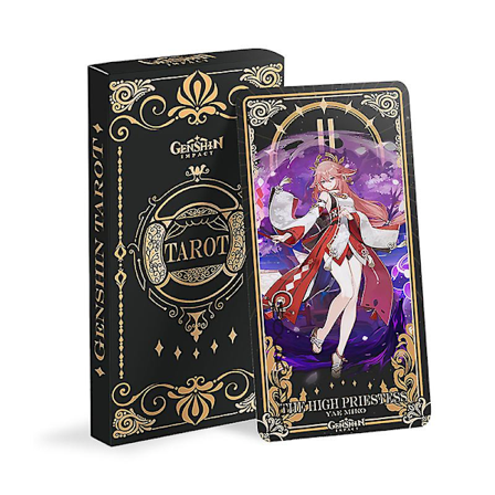 22 stk Genshin Impact Anime Spill Yae Miko Raiden Shogun Hd Full Set Tarot Kort puslespill, fest spill