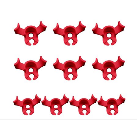 10 røde hageplantestøtter 90 grader bøyehjælp