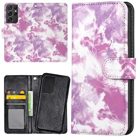 Samsung Galaxy S21 Ultra - Lommebok Deksel Marmor