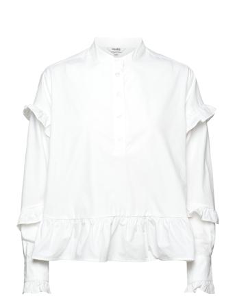 Elodia-M Tops Blouses Long-sleeved White MbyM