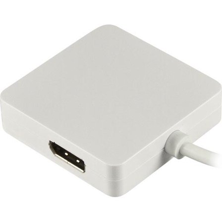 Deltaco DP-MULTI1 - Video adapter - DisplayPort / HDMI / DVI - Mini DisplayPort (hann) til DVI-I, HDMI, DisplayPort (hunn) - 20 cm - hvit