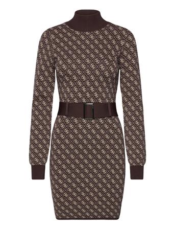 Lise 4G Ls Belted Dress Swtr GUESS Jeans Brown