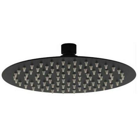 Matt sort rund dusjhode Matt sort - ? 200 mm - Matt