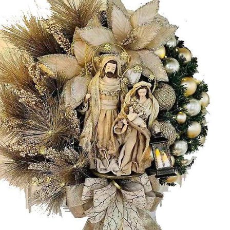 Nya Juldekorationer Scendekoration Rekvisita Jesus Julkrans Dörrhängande