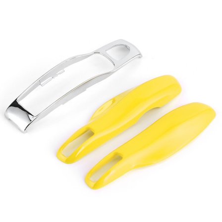 3 st Fjärrnyckel Fob Skydd Trim Skyddsfodral Passar Porsche Macan Cayenne Panamera (Gul Silver)