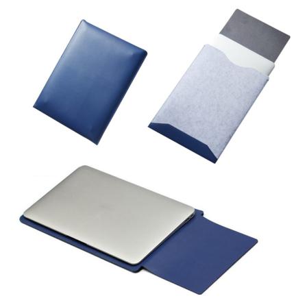 Macbook Leather Case-15,4" Blå