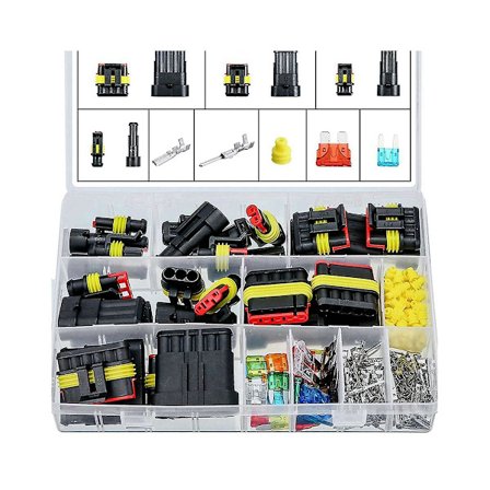 240 kpl 1-6 nastainen auton sähköliittimet johtolohko puristin liitin kaapeli Hid liitin skootterille T