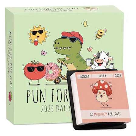 2026 Ordspill-Motiverende Bordkalender, Daglig Avrivbar Ordspill-Vits og Inspirerende Sitater, Vendbar Bordkalender for Hjemmekontor Dekor Gave_Sp