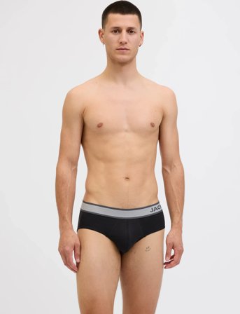 Jack & Jones Jaceaston Solid Briefs 3-Pack - Black - S