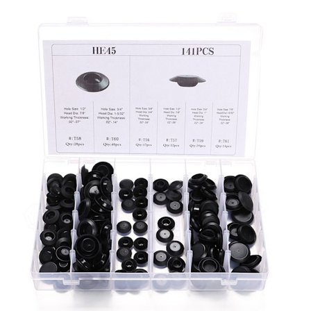 141 Stk Hullplugger Knapp Metallplugg Plugg Sortiment