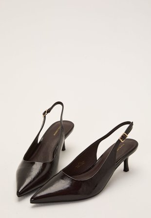 BUBBLEROOM - Pointy Slingback - Dark brown