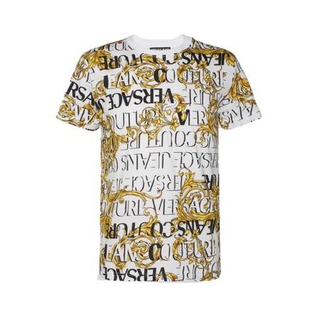 Versace Jeans Couture Logo Baroque T-Shirt Hvid, Herre