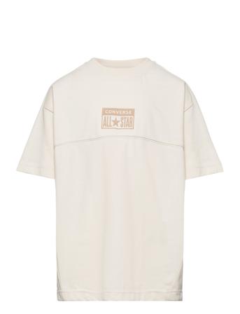 Helier Jersey Ss T-shirts Short-sleeved Beige Converse*Betinget Tilbud