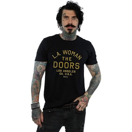 Absolute Cult The Doors La Woman Text T-shirt för män
