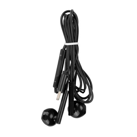 Typ C-hörlurar brusreducering HD-samtal trådbundna öronsnäckor med mikrofon för Huawei svart