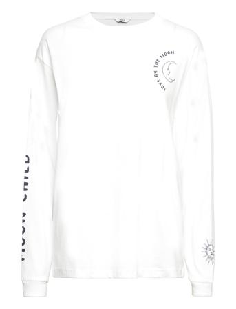 Enkulla Ls Tee Print 5310 T-shirts & Tops Long-sleeved Hvit Envii*Betinget Tilbud