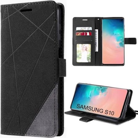 Fodral till Samsung Galaxy S10 Svart Anti-Shock Anti-Scratch Mjuk korthållare